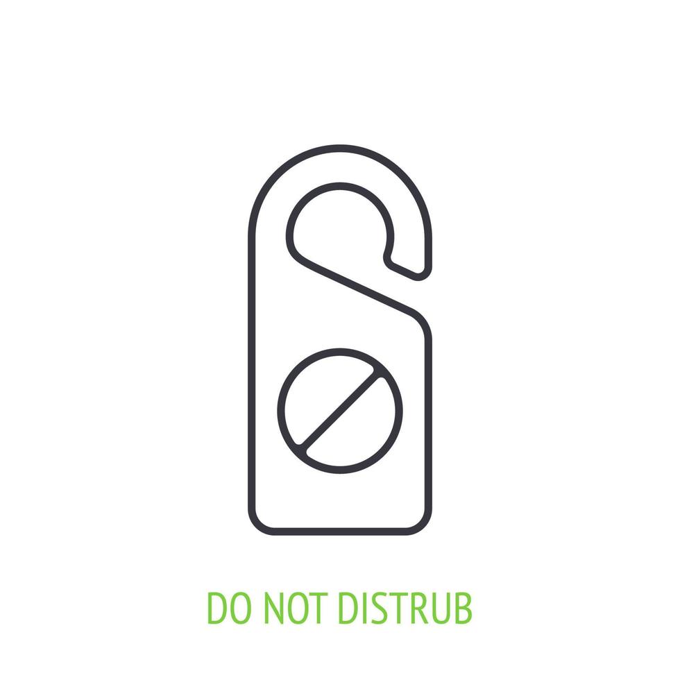 Do not disturb sign outline icon vector
