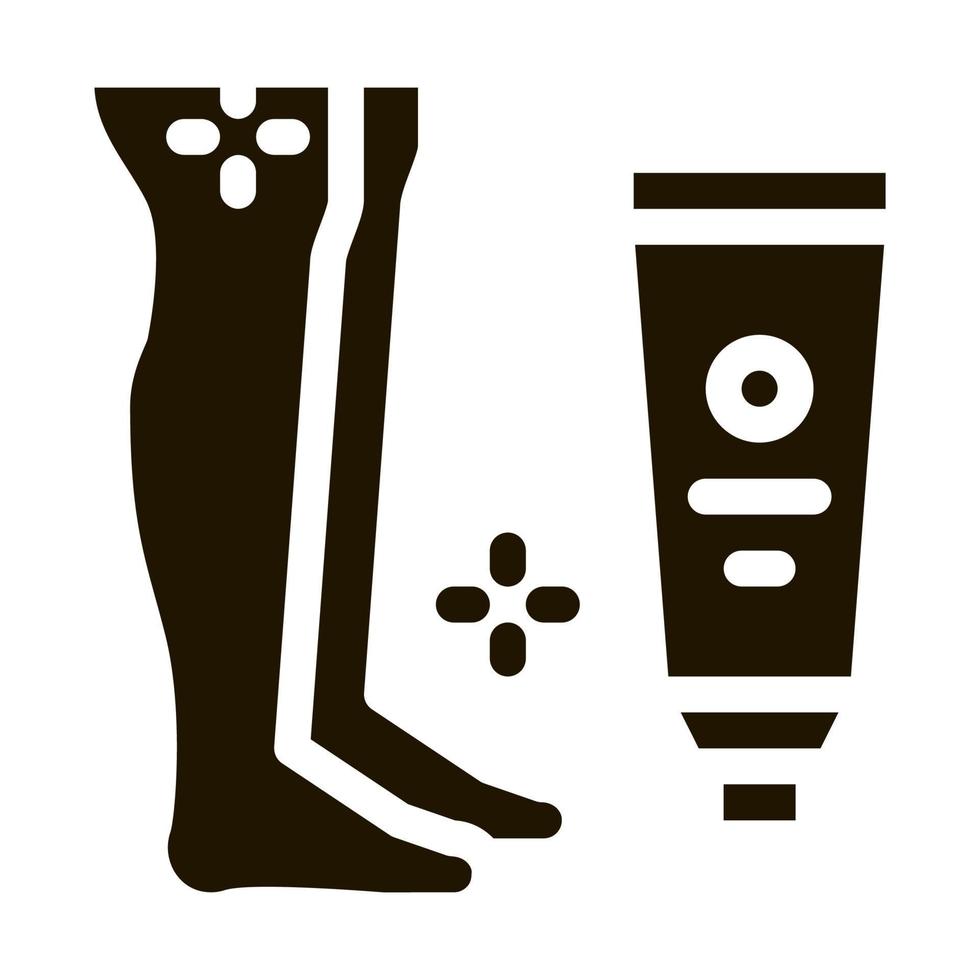 spray para pierna después de afeitar icono vector glifo ilustración