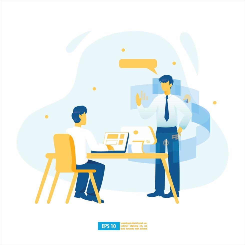 aprendizaje virtual, formación digital en línea, e-learning con ai, educación en línea y concepto de libro electrónico. ilustración vectorial moderna para sitio web y aplicación móvil vector