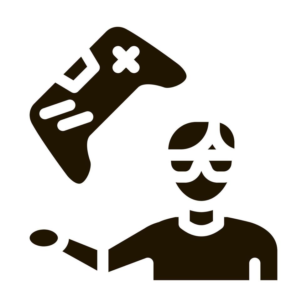 jugador juego icono vector glifo ilustración