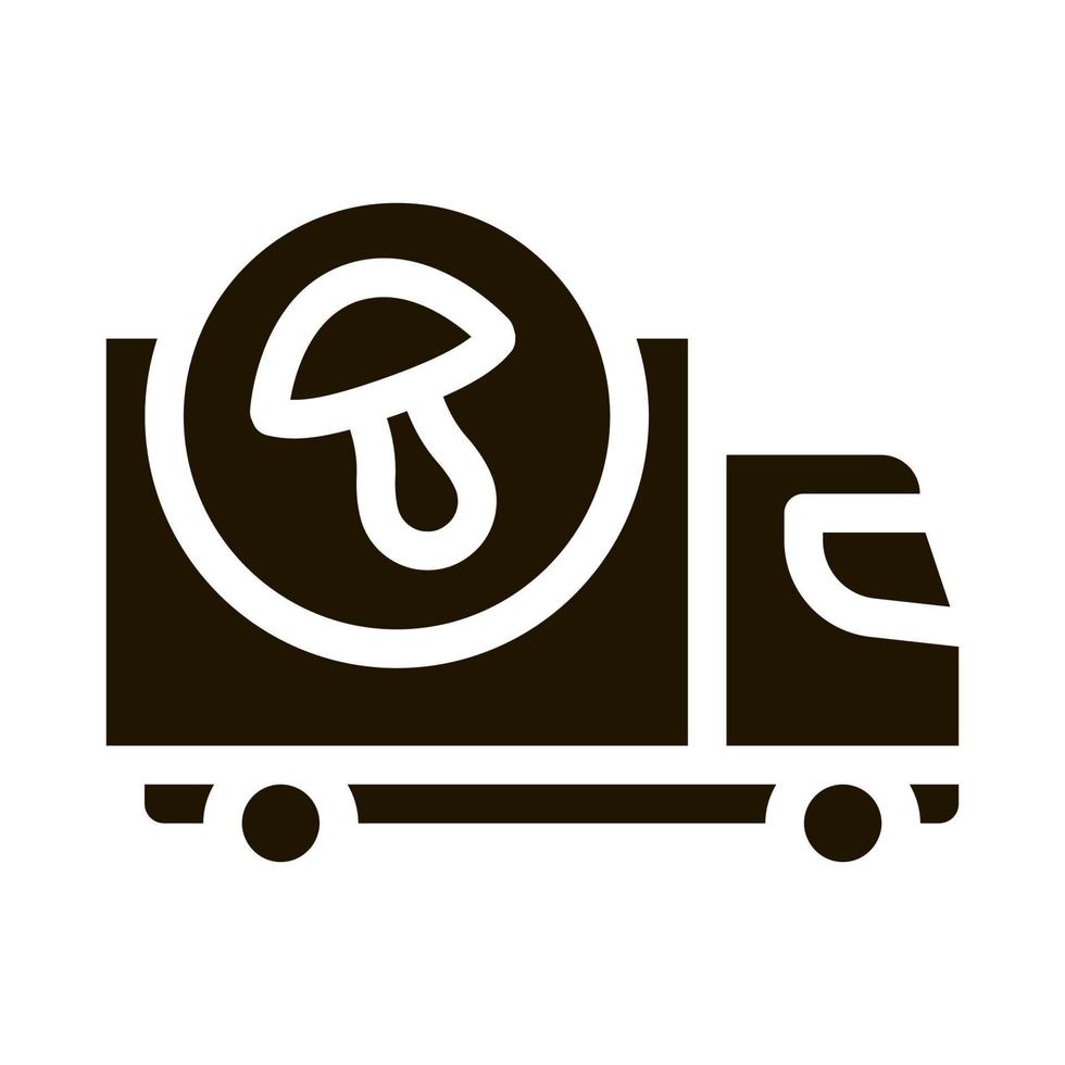 mushroom delivery icon Vector Glyph Illustration