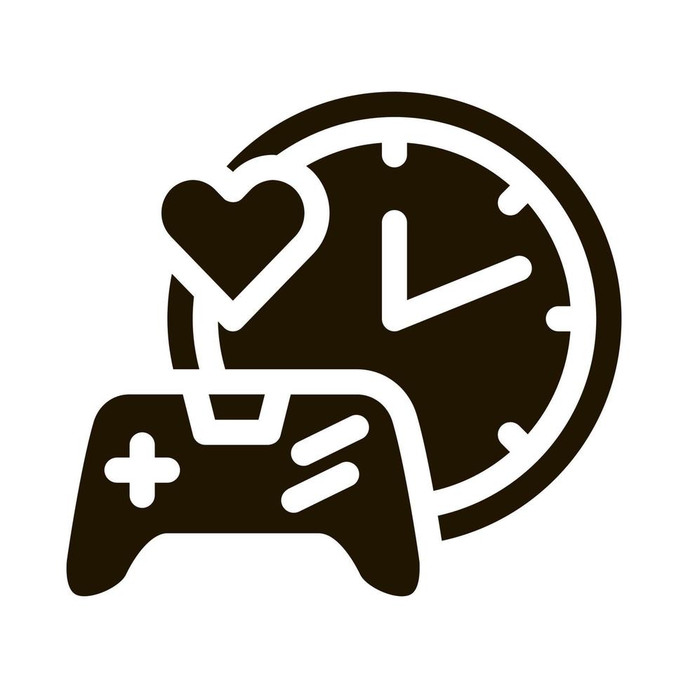 game playing love time icon Vector Glyph Illustration