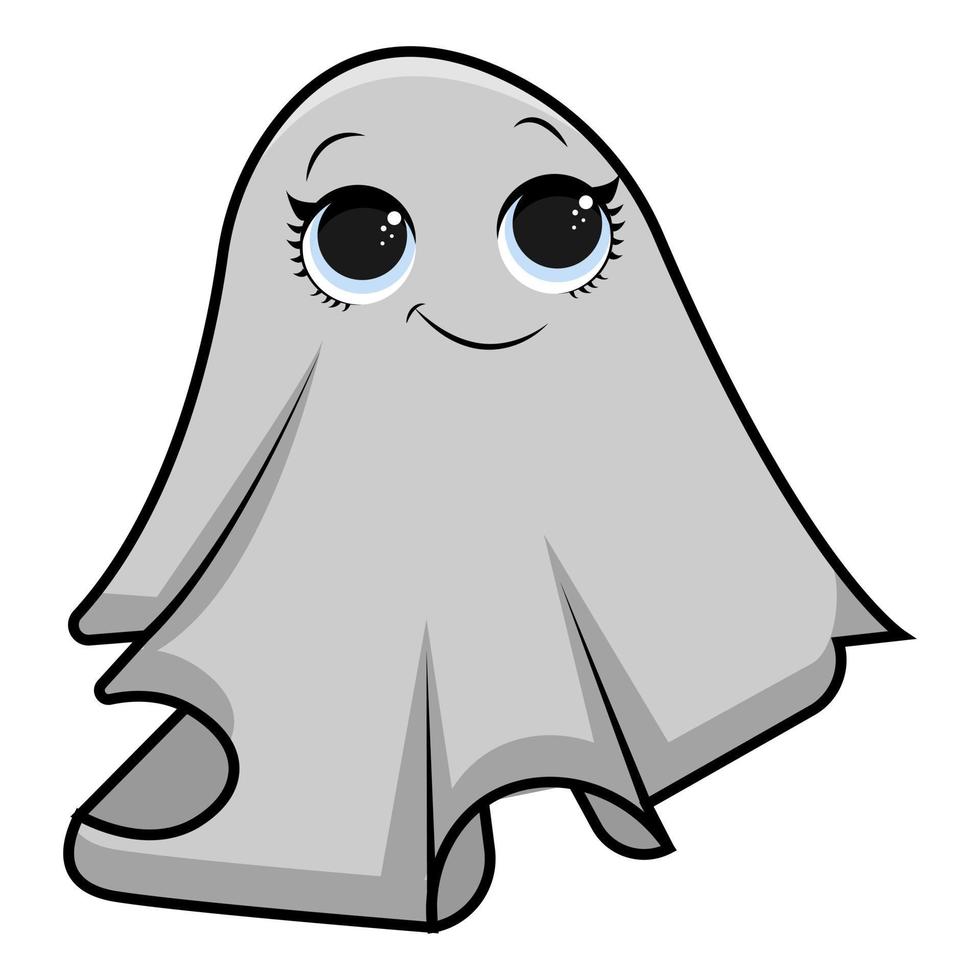 cute ghosts illustration design, flat ghosts element vector