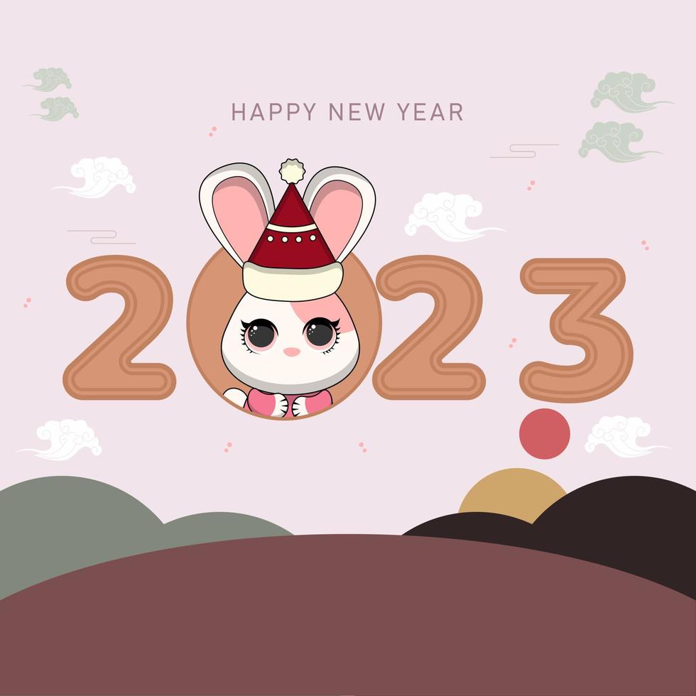 Korea Lunar New Year. New Year's Day greeting vector