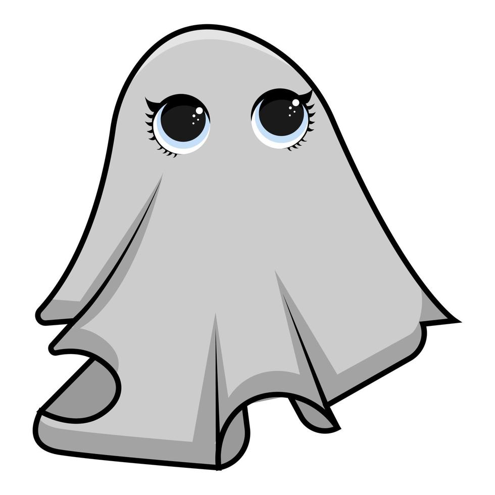 cute ghosts illustration design, flat ghosts element vector