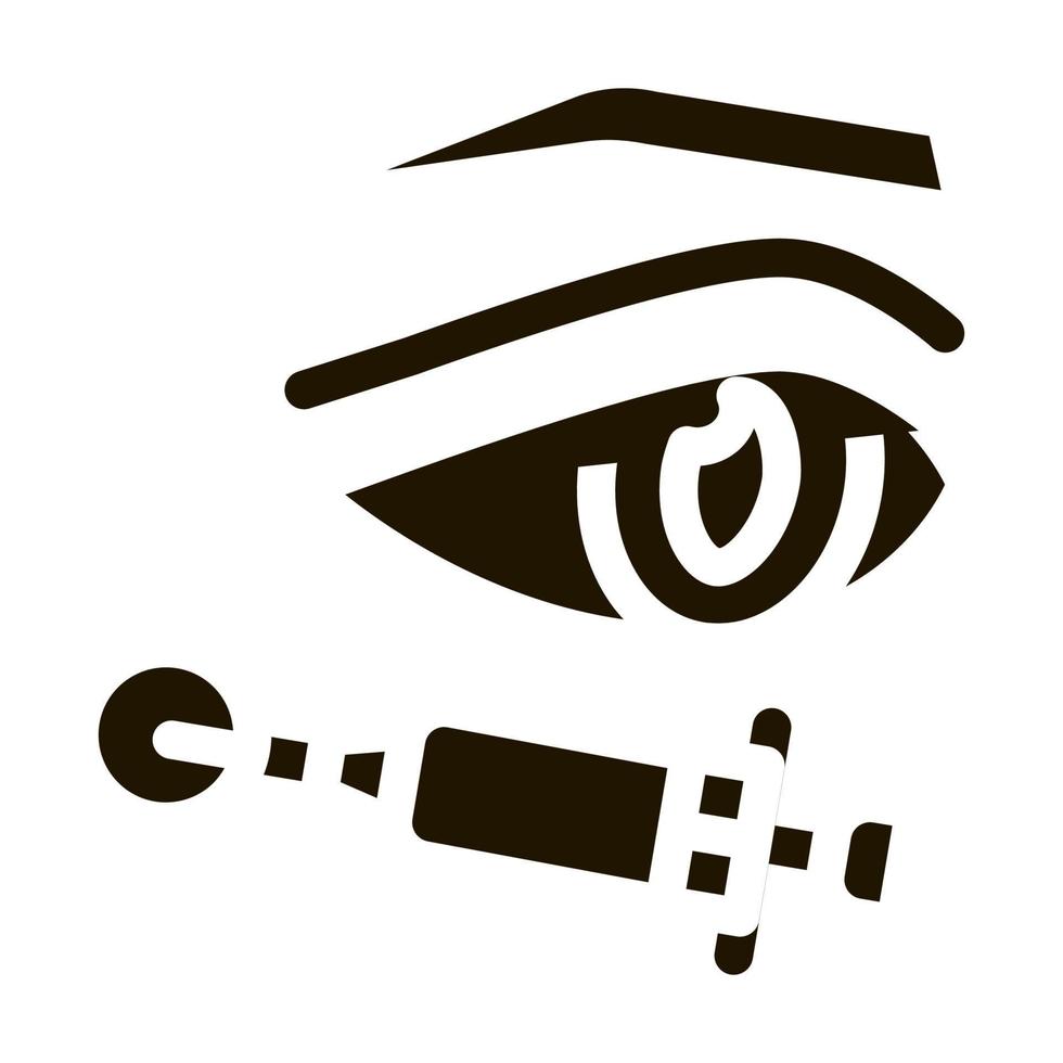 eyelid surgery anesthesia icon Vector Glyph Illustration