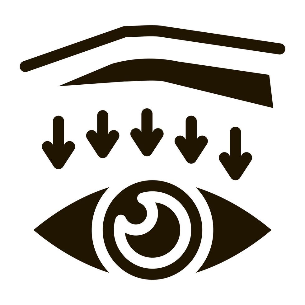 eyebrow up surgery icon Vector Glyph Illustration