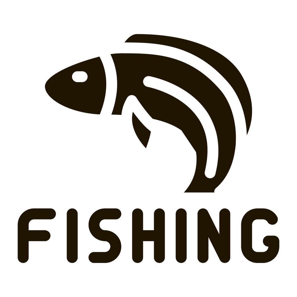 pesca negocio icono vector glifo ilustración