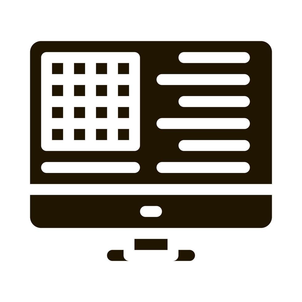 manufacturing computer automation control icon Vector Glyph Illustration