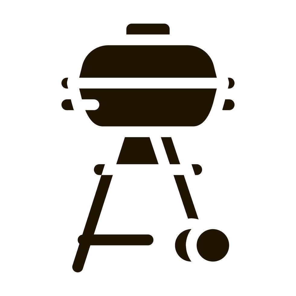 barbacoa cocinar herramienta icono vector glifo ilustración