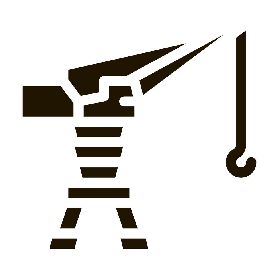 harbor crane icon Vector Glyph Illustration