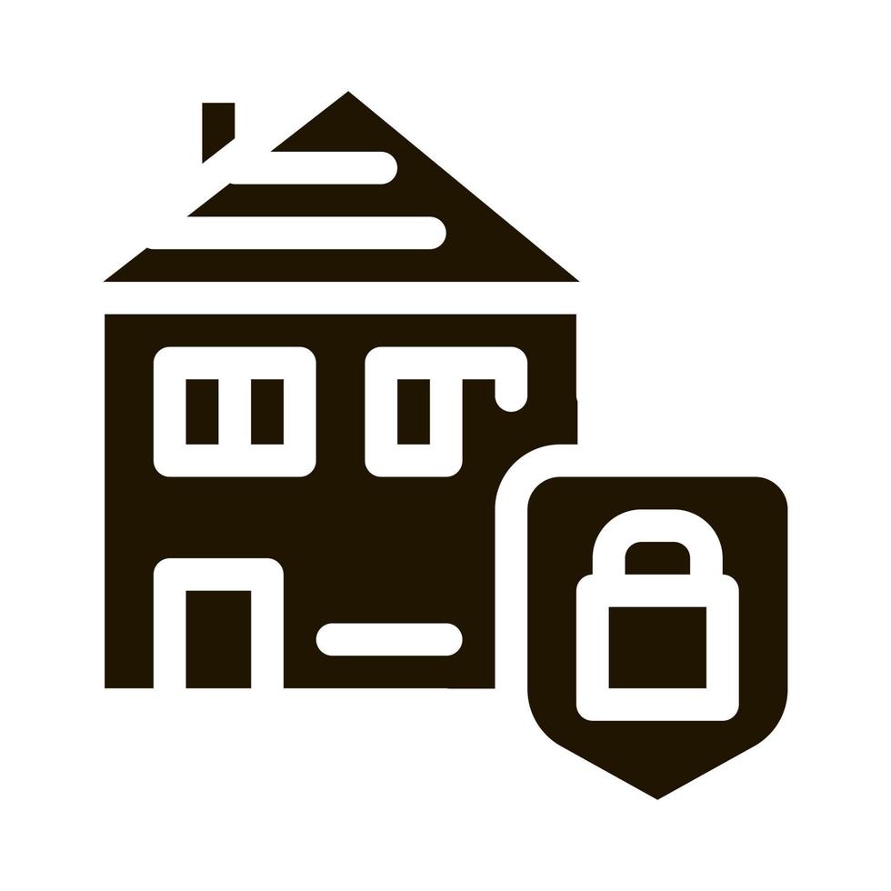 house protection icon Vector Glyph Illustration