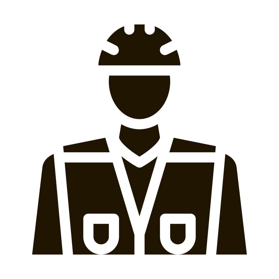 builder profession icon Vector Glyph Illustration