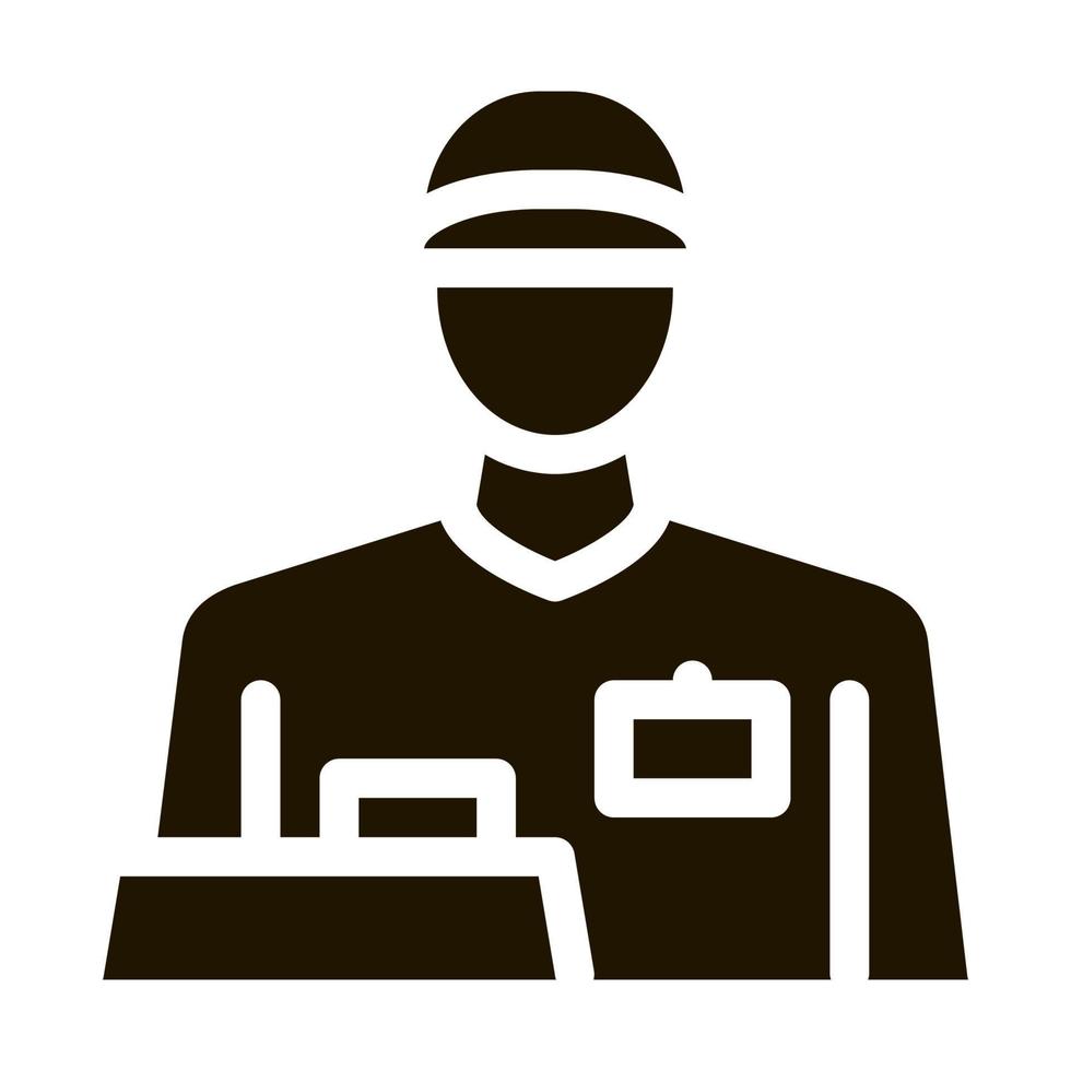 cashier profession icon Vector Glyph Illustration