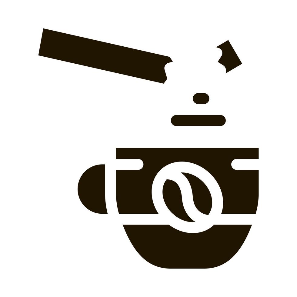 coffee with sugar icon Vector Glyph Illustration