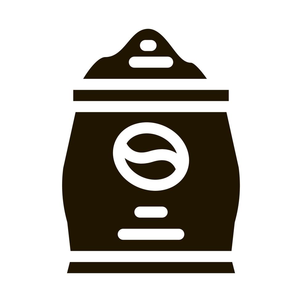coffee production bag icon Vector Glyph Illustration