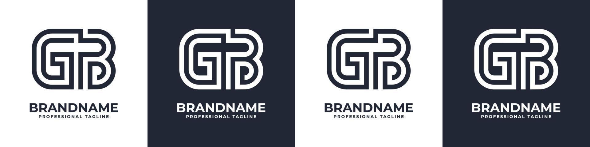 Letter GB or BG Global Technology Monogram Logo, suitable for any business with GB or BG initials. vector
