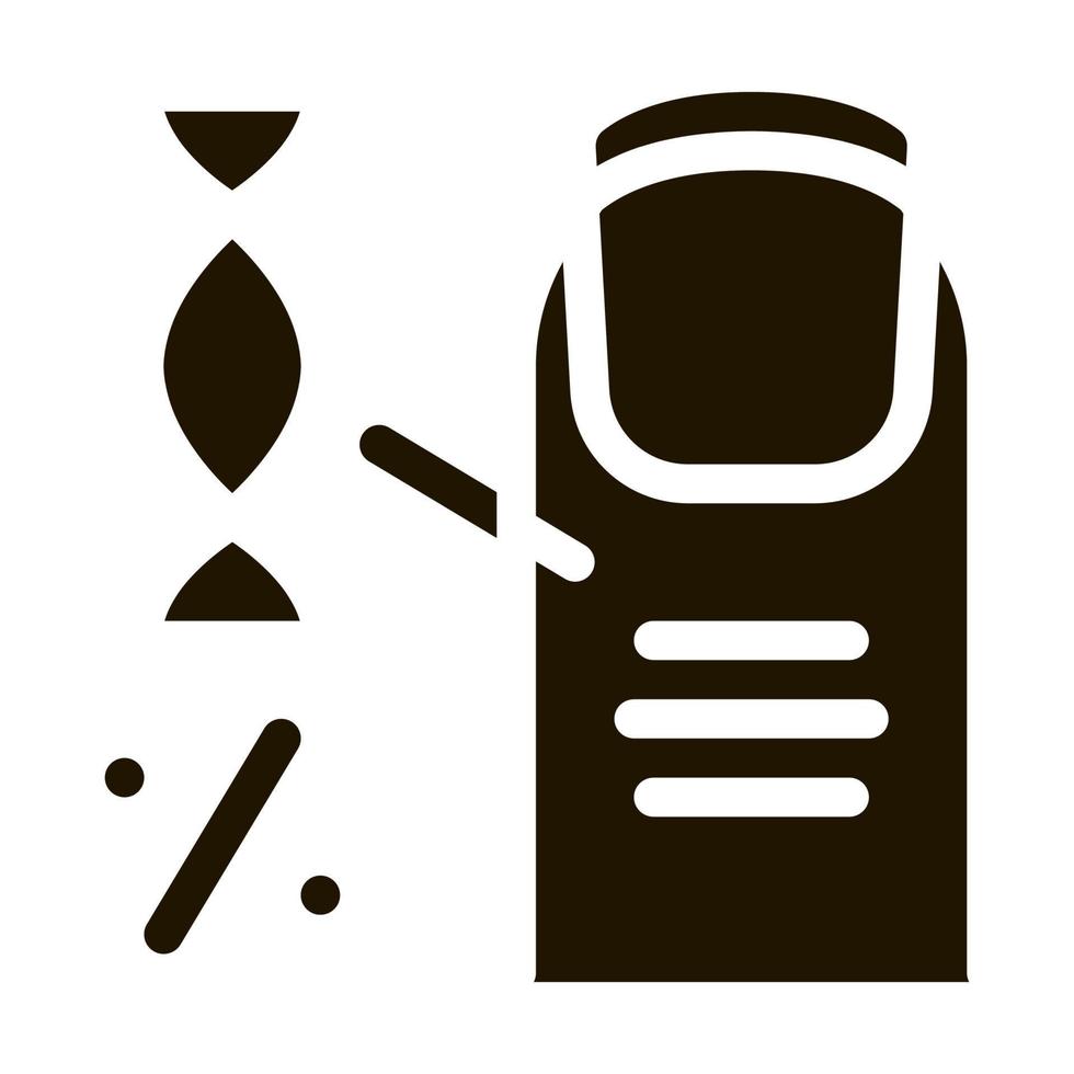 nail molecule percent icon Vector Glyph Illustration