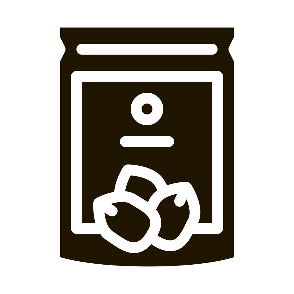 nut package icon Vector Glyph Illustration