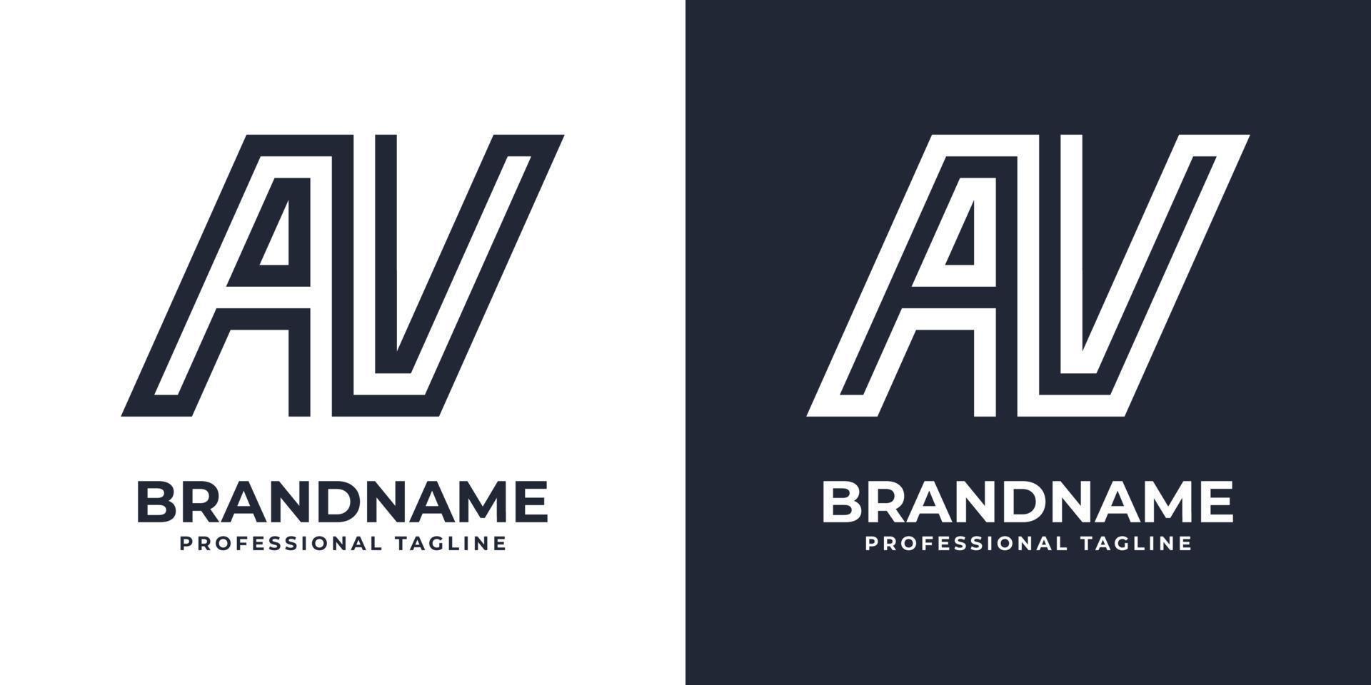 Letter AV or VA Global Technology Monogram Logo, suitable for any business with AV or VA initials. vector