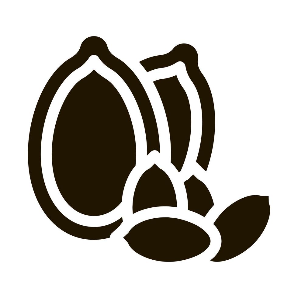 ilustración de glifo de vector de icono de nuez de calabaza