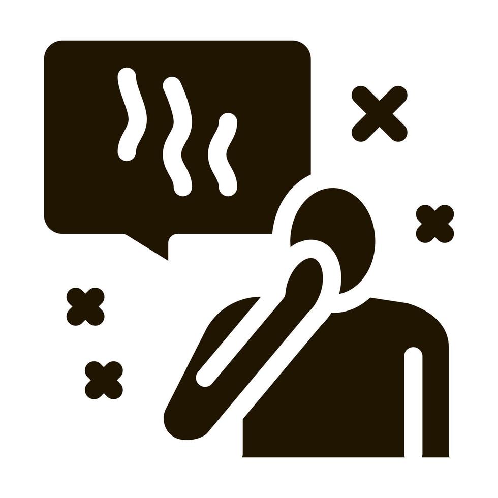 human talk aroma odor icon Vector Glyph Illustration