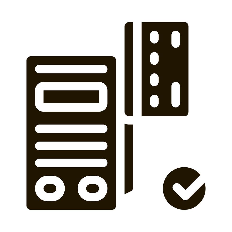 card pos terminal icon Vector Glyph Illustration