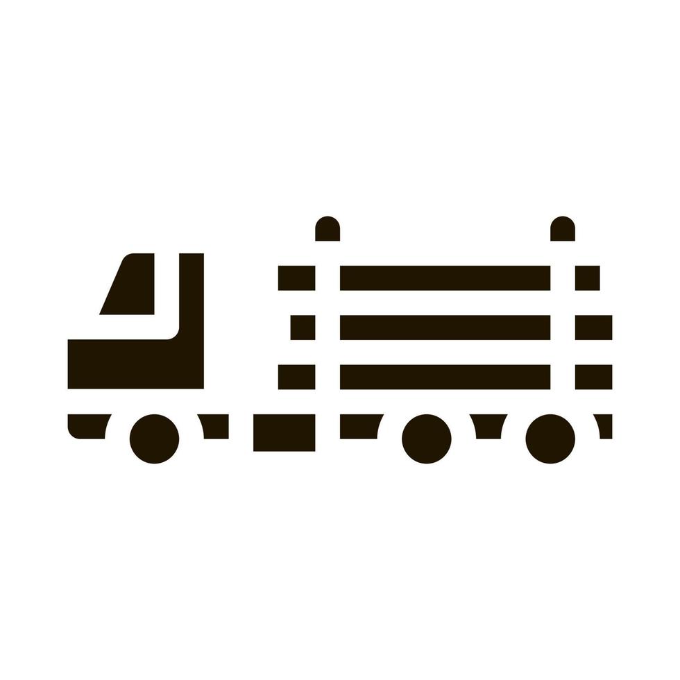 logging delivery truck icon Vector Glyph Illustration