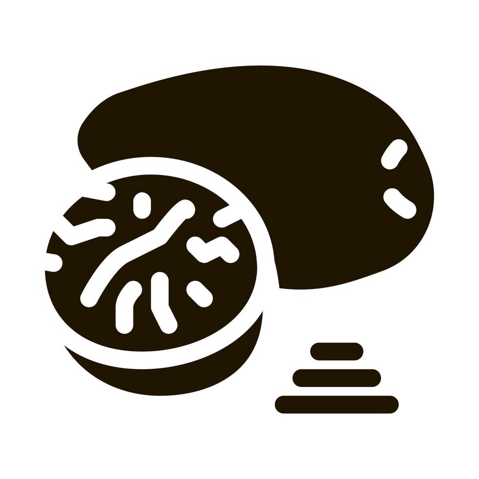 nutmeg nut icon Vector Glyph Illustration