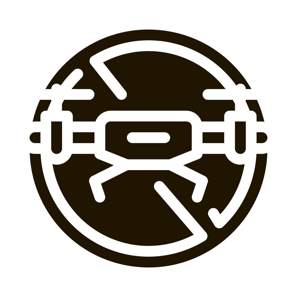 drone crossed out sign icon Vector Glyph Illustration