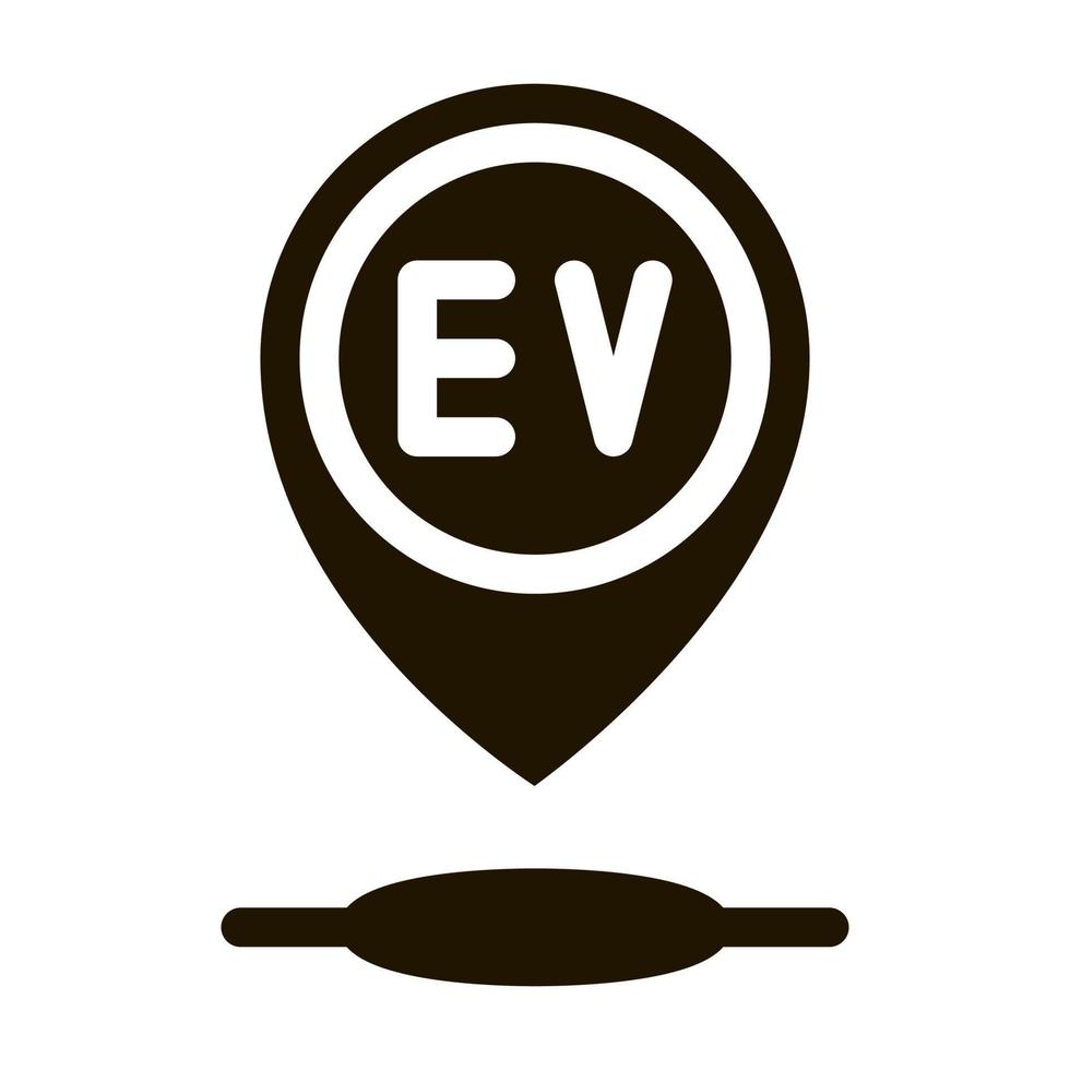 electro chard station gps mark icon Vector Glyph Illustration