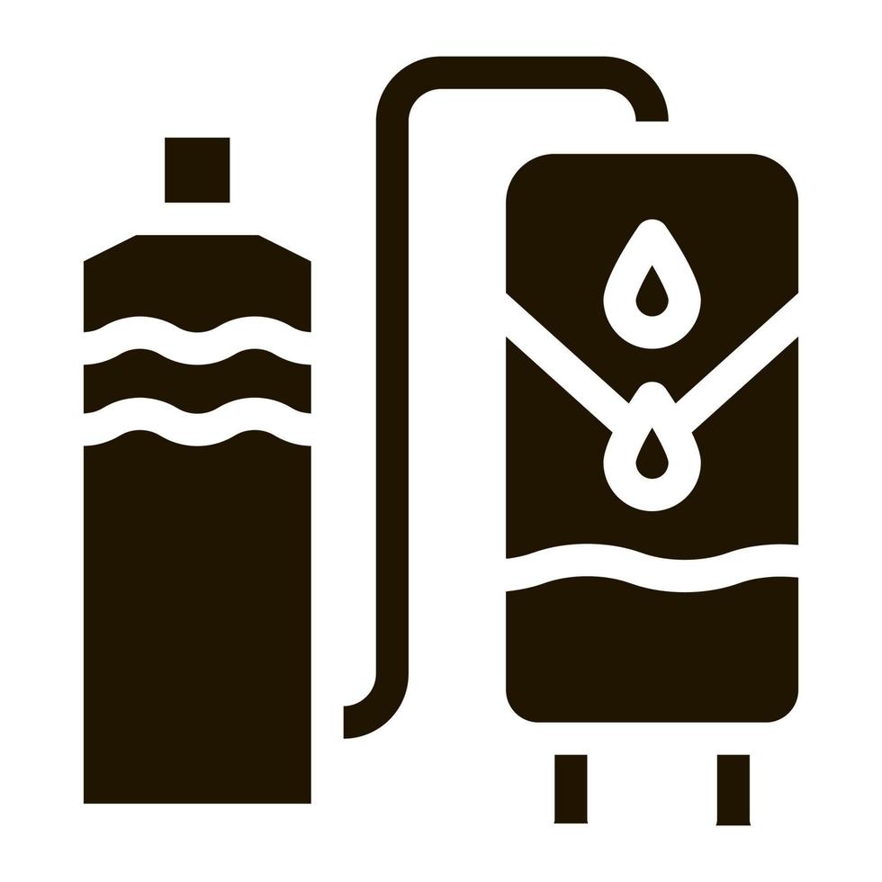 ilustración de glifo de vector de icono de producción de jugo