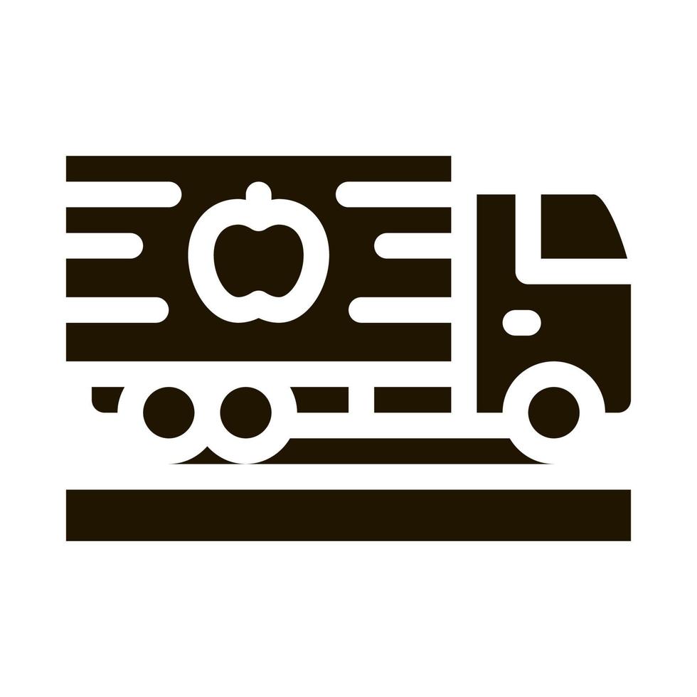 juice concentrate delivering truck icon Vector Glyph Illustration