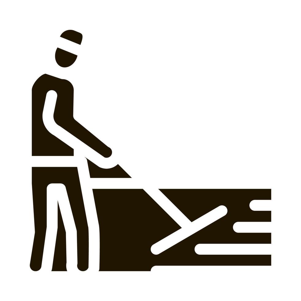 worker road repair icon Vector Glyph Illustration