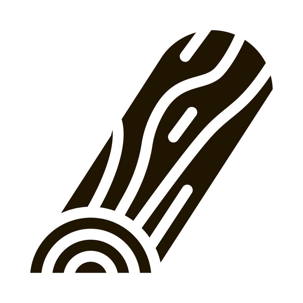 half wooden trunk icon Vector Glyph Illustration