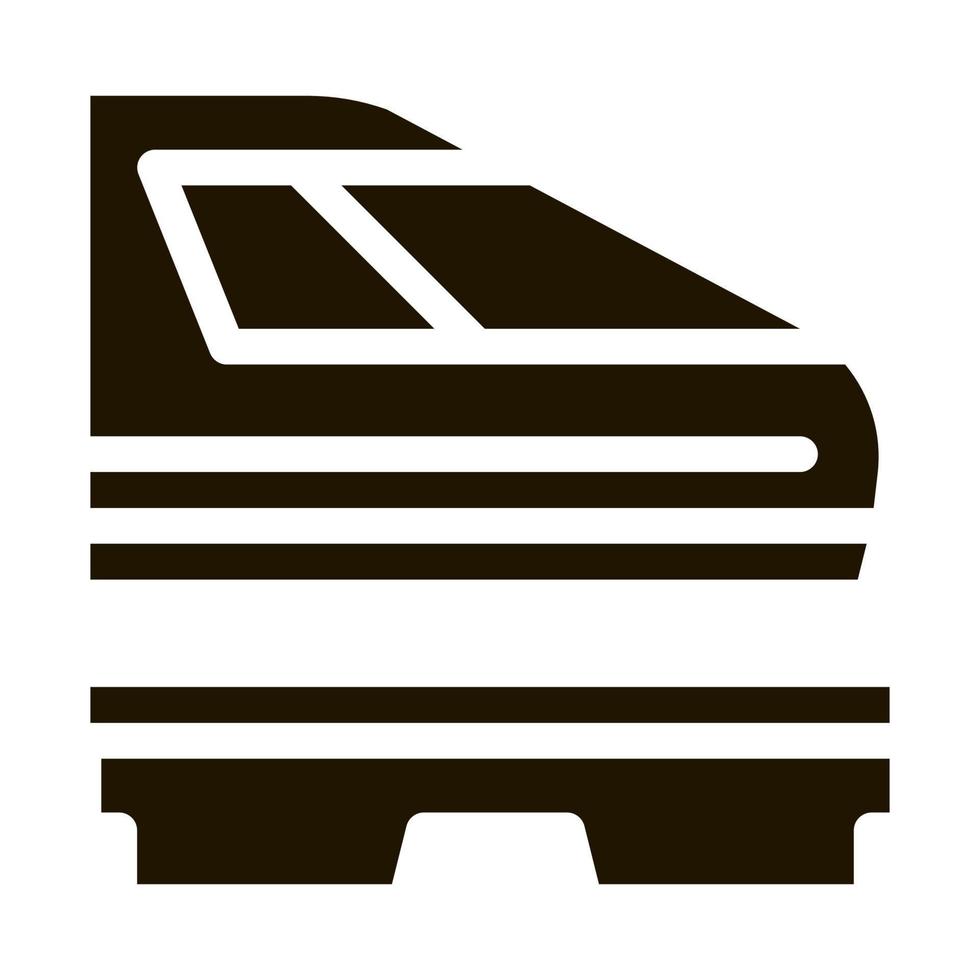 ilustración de glifo de vector de icono de tren electromagnético