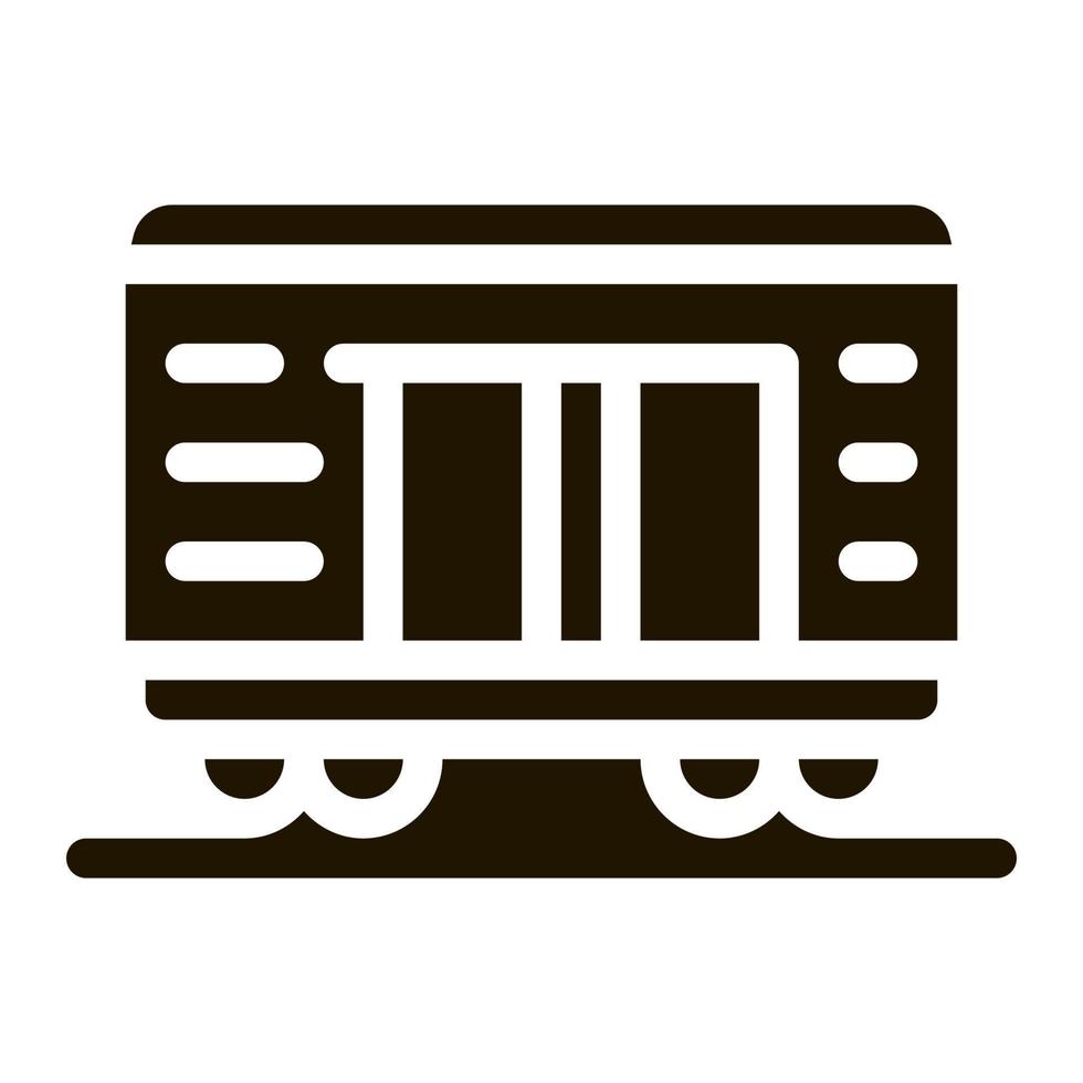 ilustración de glifo de vector de icono de vagón de carga