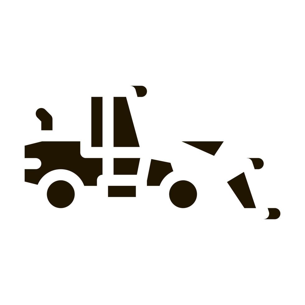 road repair machine icon Vector Glyph Illustration