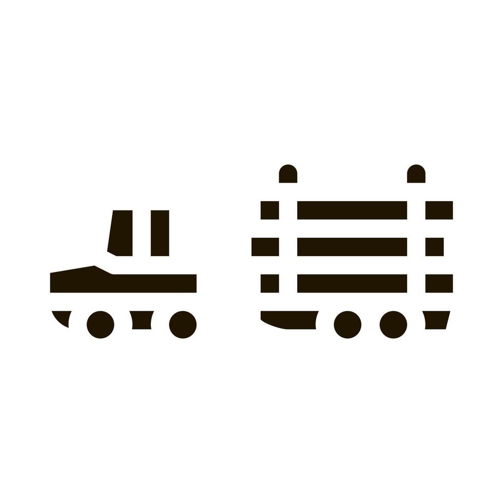 logging delivery transport icon Vector Glyph Illustration