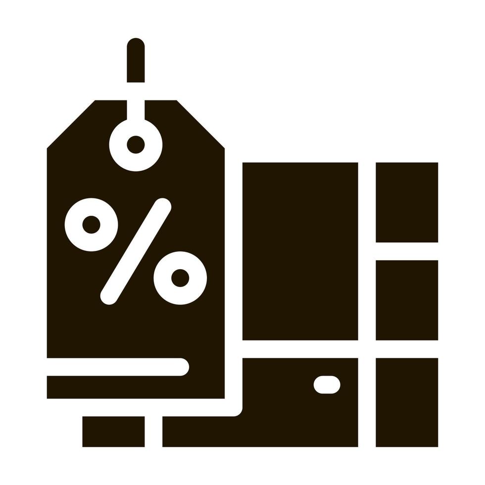 furniture discount icon Vector Glyph Illustration 17497302 Vector Art