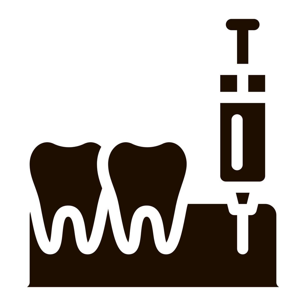 Stomatology Anesthesia Injection Vector Sign Icon