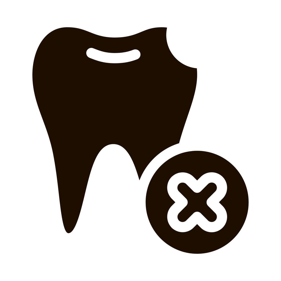 Dentist Stomatology Unhealthy Tooth glyph icon vector