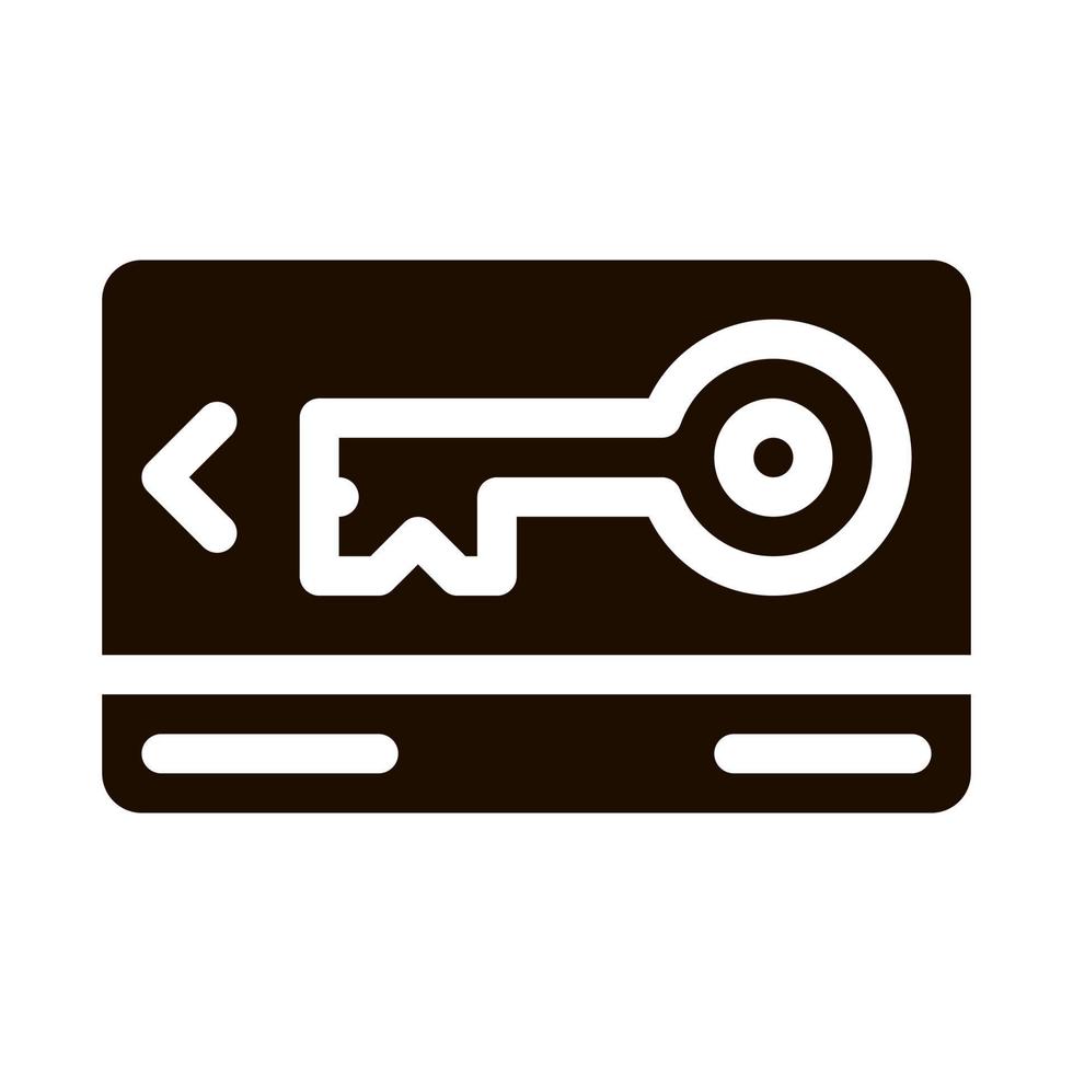 Electronic Card Key Vector Sign Icon