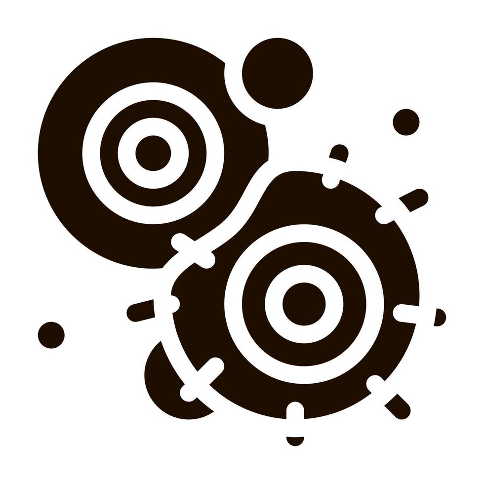 Cancerous Stem Cell Pathogen Element glyph icon vector