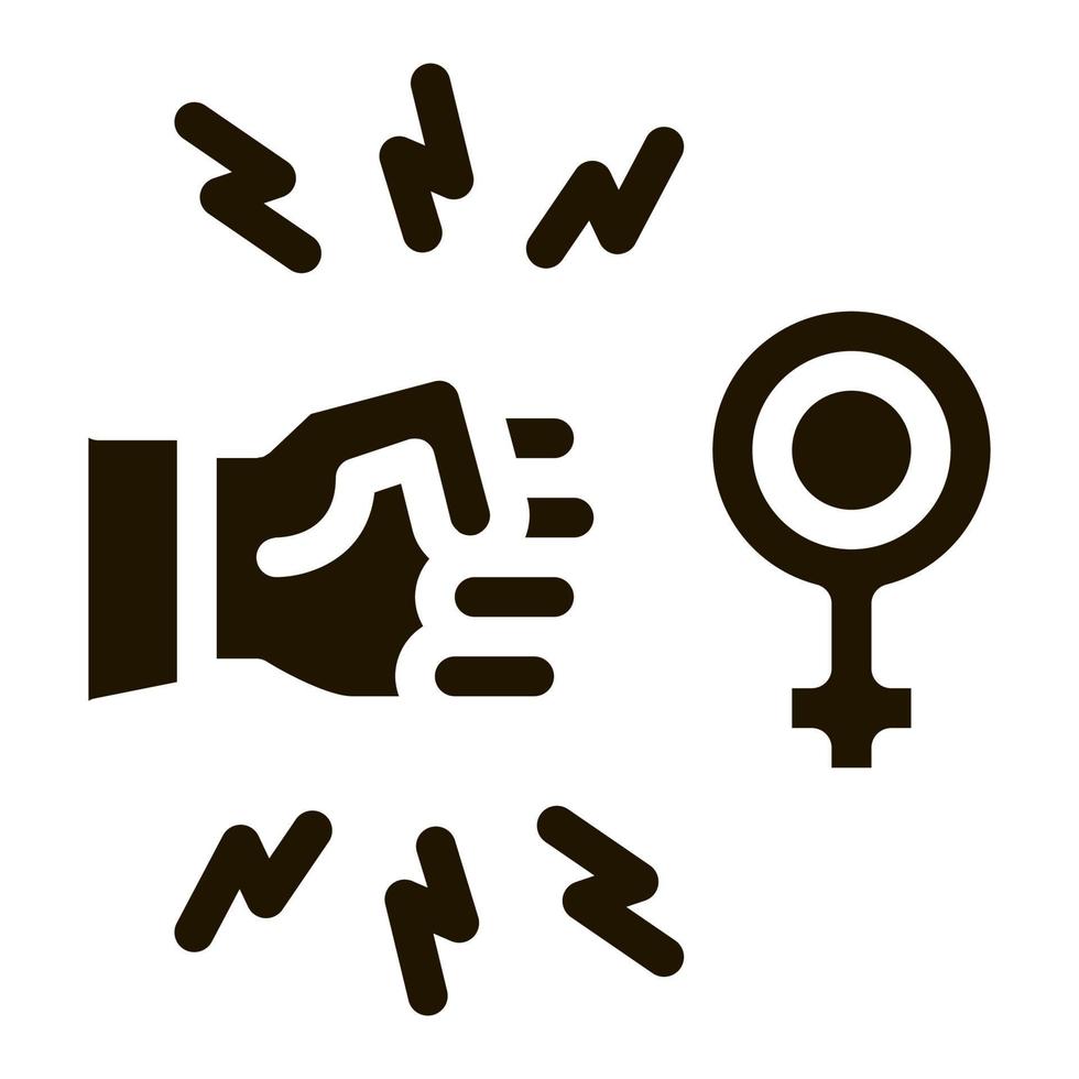 hit female sex icon Vector Glyph Illustration