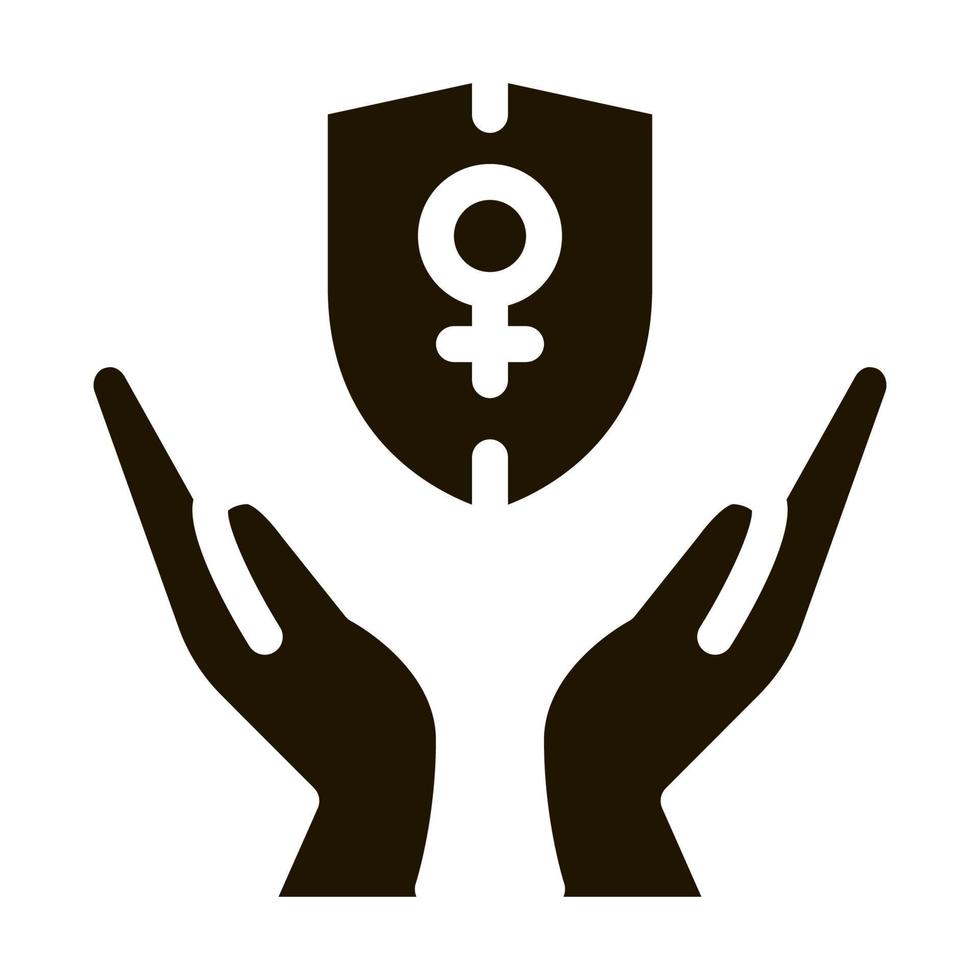 protection female sex icon Vector Glyph Illustration