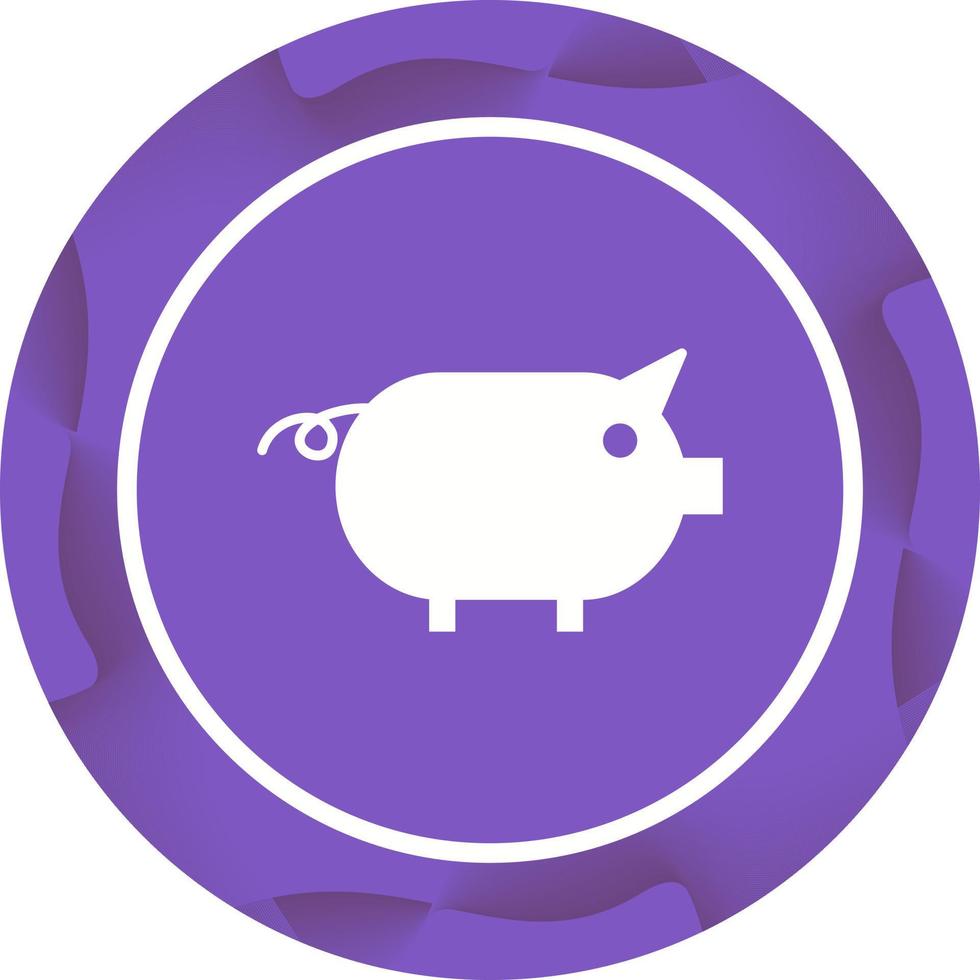 hermoso icono de glifo de vector de cerdito