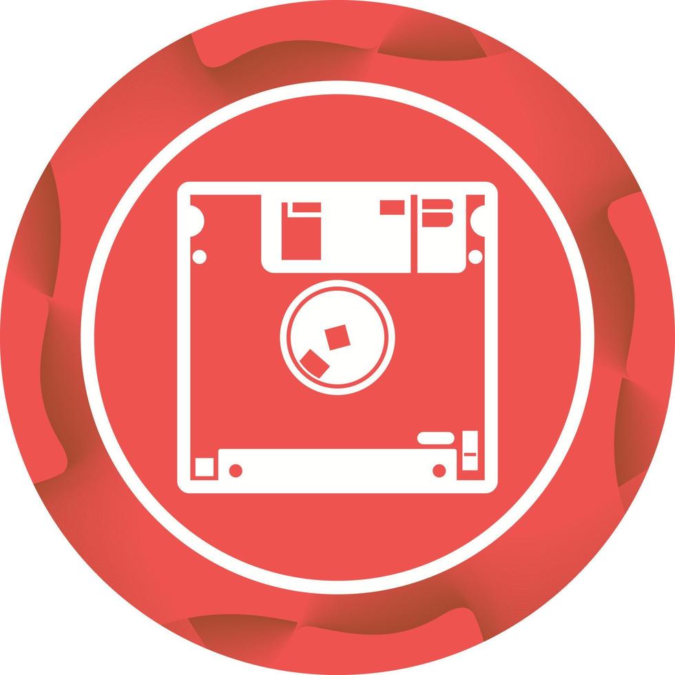 Beautiful Diskette Vector Glyph icon