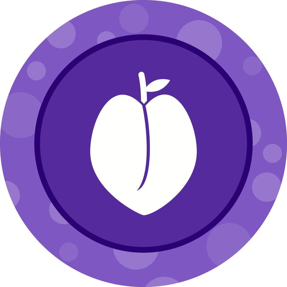 Unique Peach Vector Glyph Icon