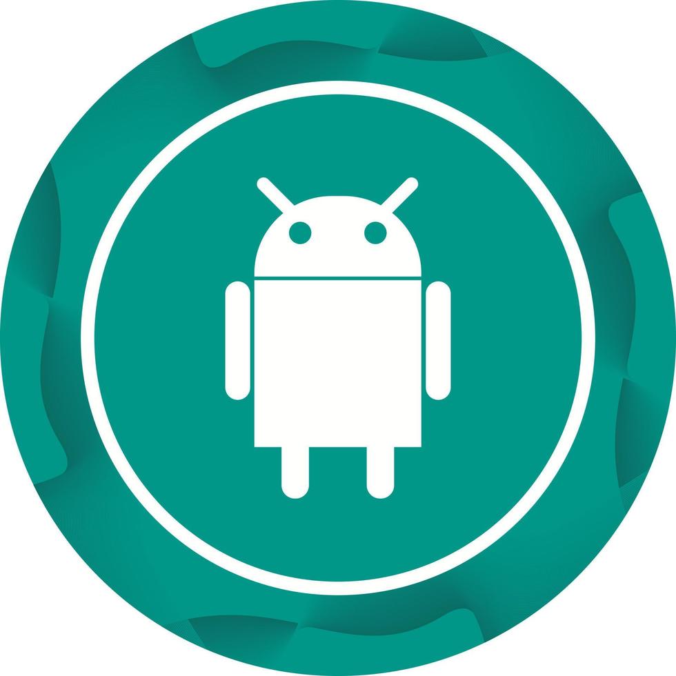 Beautiful Android logo Vector Glyph icon